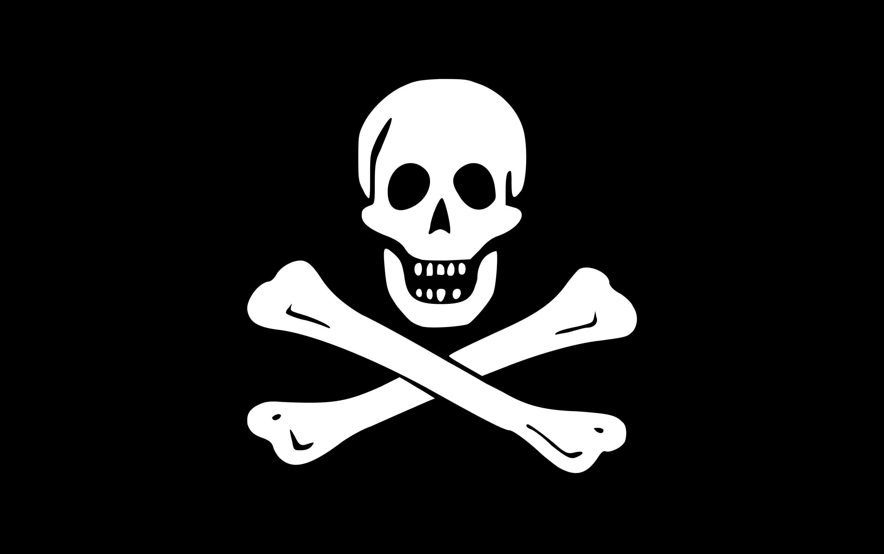 Пиратский флаг череп с костями